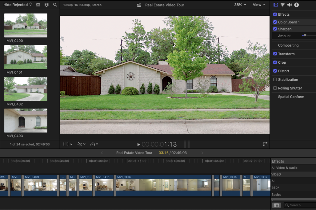 Real Estate Video Editing